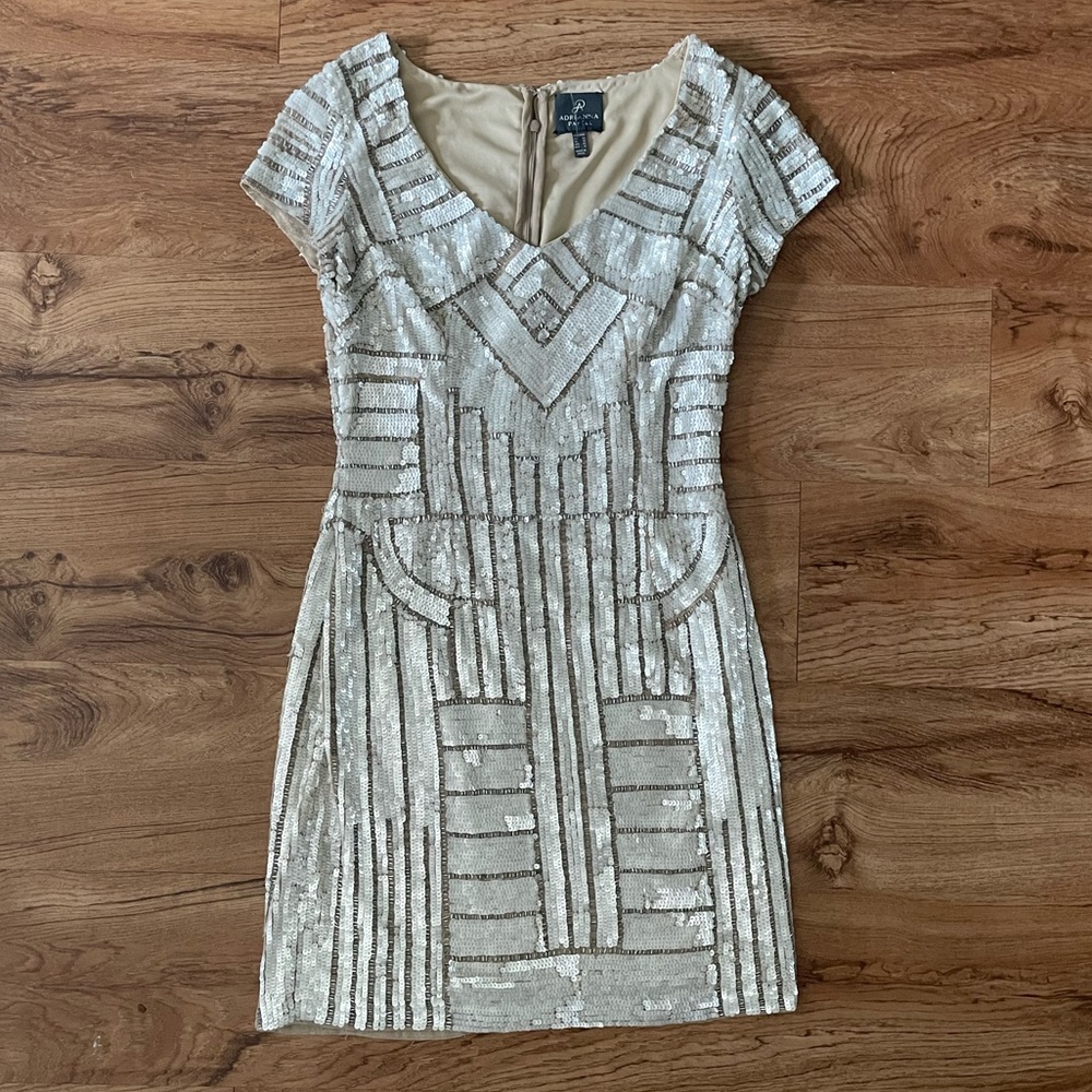 Adrianna Panell Sequin Cocktail Dress